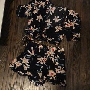 Floral Shorts and Top Set